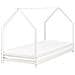 Letto Per Bambini Casa Legno Di Pino Appy 90 X 200 Cm Bianco - Foto miniatura 5