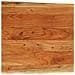 Piano Tavolo 80x80x3,8 Cm Quadrato Massello Acacia Bordi Vivi - Foto miniatura 1