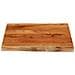 Piano Tavolo 80x80x3,8 Cm Quadrato Massello Acacia Bordi Vivi - Foto miniatura 3