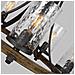 Lampadario Industrial Angelo Acciaio Anticato Metallo Vetro Grigio 5 Luci E27 - Foto miniatura 3
