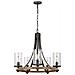 Lampadario Industrial Angelo Acciaio Anticato Metallo Vetro Grigio 5 Luci E27 - Foto miniatura 1
