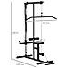 Stazione Fitness Pull Down Da Casa Con Panca E Cavo Regolabile, In Acciaio 107x120x190cm Nero - Foto miniatura 5