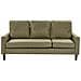 Divano 3 Posti Avesta Tessuto Verde Oliva Con Ottomana - Foto miniatura 5