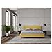Letto Contenitore Imbottito 180x190 Microfibra Ocra Adele - Foto miniatura 2