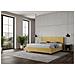 Letto Contenitore Imbottito 180x190 Microfibra Ocra Adele - Foto miniatura 4