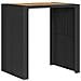 Tavolo Bar Da Giardino Piano In Acacia 105x80x110 Cm Polyrattan - Foto miniatura 2
