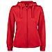 Basic Active Hoody Full Zip Lady Rosso Xs - Foto miniatura 1