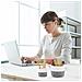 Vivere Boho Desk Organiser Set Di 2 Pezzi Bianco Grigio Multifunzionale. - Foto miniatura 2