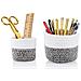 Vivere Boho Desk Organiser Set Di 2 Pezzi Bianco Grigio Multifunzionale. - Foto miniatura 1