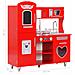 Cucina Giocattolo per Bambini in MDF 84x31x89 cm Rossa - Foto miniatura 5