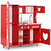 Cucina Giocattolo per Bambini in MDF 84x31x89 cm Rossa - Foto miniatura 6