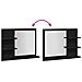 Specchio da Bagno Rovere Nero 60x10,5x45 cm Legno Multistrato - Foto miniatura 8