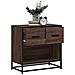 Comodino Rovere Marrone 60x31x60 Cm Legno Multistrato E Metallo - Foto miniatura 1