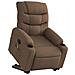 Poltrona Alzapersona Massaggiante Elettrica Marrone Tessuto - Foto miniatura 3