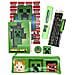 Set Di Cancelleria Minecraft. Quaderno A5, Quaderno, Astuccio, Matite Colorate, Penna, Gomma, Temperamatite E Righello. 25x3x29,5 Centimetri. Colore Verde - Foto miniatura 2