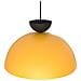 Lampada A Sospensione Lunaro In Acciaio Arancione E Dettagli Neri - Foto miniatura 9