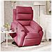 Poltrona Alzapersona Massaggio Reclinabile Rosso Vino Velluto - Foto miniatura 2