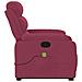 Poltrona Alzapersona Massaggio Reclinabile Rosso Vino Velluto - Foto miniatura 9