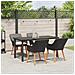 Set da Pranzo da Giardino in Polyrattan Nero - Foto miniatura 4