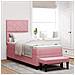 Letto con Rete A Molla con Materasso & Panchina Rosa 80x200 cm Velluto - Foto miniatura 2