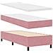 Letto con Rete A Molla con Materasso & Panchina Rosa 80x200 cm Velluto - Foto miniatura 3