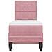 Letto con Rete A Molla con Materasso & Panchina Rosa 80x200 cm Velluto - Foto miniatura 9