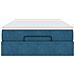 Pouf Letto con Materasso Blu Scuro 120x190 cm Velluto - Foto miniatura 7