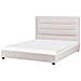 Letto Ad Acqua Tessuto Rouen 160 X 200 Cm Beige Chiaro - Foto miniatura 2