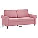 Divano a 2 Posti con Cuscini Rosa 140 cm in Velluto - Foto miniatura 4