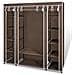 Armadio In Tessuto Con Scomparti E Aste 45x150x176 Cm Marrone - Foto miniatura 2