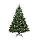 Albero di Natale artificiale con 150 LED Verde 120 cm PE e PVC - Foto miniatura 3