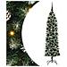 Albero di Natale Artificiale Sottile Verde e Bianco 180 cm - Foto miniatura 1