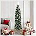 Albero di Natale Artificiale Sottile Verde e Bianco 180 cm - Foto miniatura 2