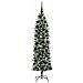 Albero di Natale Artificiale Sottile Verde e Bianco 180 cm - Foto miniatura 3