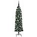 Albero di Natale Artificiale Sottile Verde e Bianco 180 cm - Foto miniatura 4