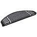 Tappetini per scale autoadesivi 15 pcs Antracite 65 x 21 x 4 cm - Foto miniatura 1