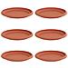 Vassoio Rotondo per Fiori 6 pcs Rosso Mattone Ø 17,5 x 2 cm - Foto miniatura 1