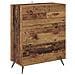 Armadietto alto con ripiano con cassetto 2 pcs Legno vecchio - Foto miniatura 6