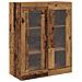 Armadietto alto con ripiano con cassetto 2 pcs Legno vecchio - Foto miniatura 7