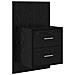 Testata con Comodino 3 pcs Rovere Nero Legno multistrato - Foto miniatura 6
