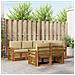 Set divani 7 pcs Naturale e Beige Legno di Acacia Massello - Foto miniatura 2