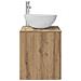 Mobiletto con Lavabo a Parete Rovere Artigianale - Foto miniatura 3