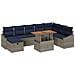 Set Divano da Giardino 9 pcs Grigio polyrattan - Foto miniatura 1