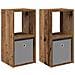 Comodino con cassetto 2 pcs Legno vecchio 30,5 x 27 x 59,5 cm - Foto miniatura 1