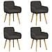 Sedie da pranzo 4 pcs Bouclé Grigio Scuro 59 x 57 x 85 cm - Foto miniatura 1