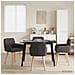 Sedie da pranzo 4 pcs Bouclé Grigio Scuro 59 x 57 x 85 cm - Foto miniatura 2