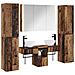 Set di mobili per il bagno 6 pcs Legno antico - Foto miniatura 1