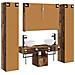 Set di mobili per il bagno 6 pcs Legno antico - Foto miniatura 9