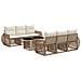 Set Divano da Giardino 7 pz Beige e Bianco Crema polyrattan - Foto miniatura 1