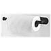 62289 Porta rotolo di carta igienica nero, supporto da cucina, acciaio inossidabile, lunghezza rotolo: 30 cm e spessore 6 cm - Foto miniatura 2
